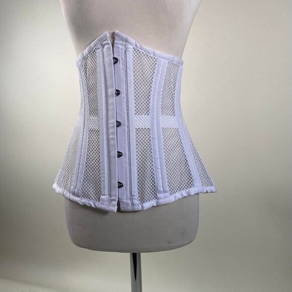 Grunge white mesh corset top - Picture 1 of 4